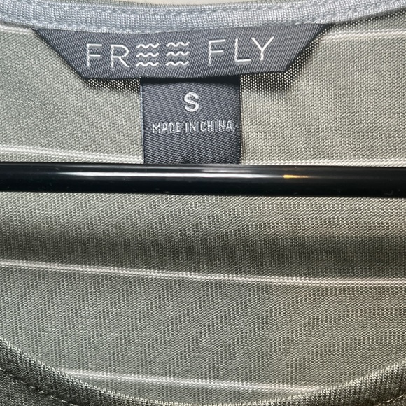 Free Fly sage and white striped women’s dress Size small - Picture 3 of 6